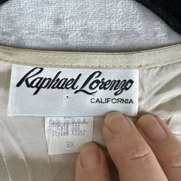 Raphael Lorenzo Tapestry Vest Womens 3X Tan America Liberty Bell Rushmore (1157) - Picture 2 of 9